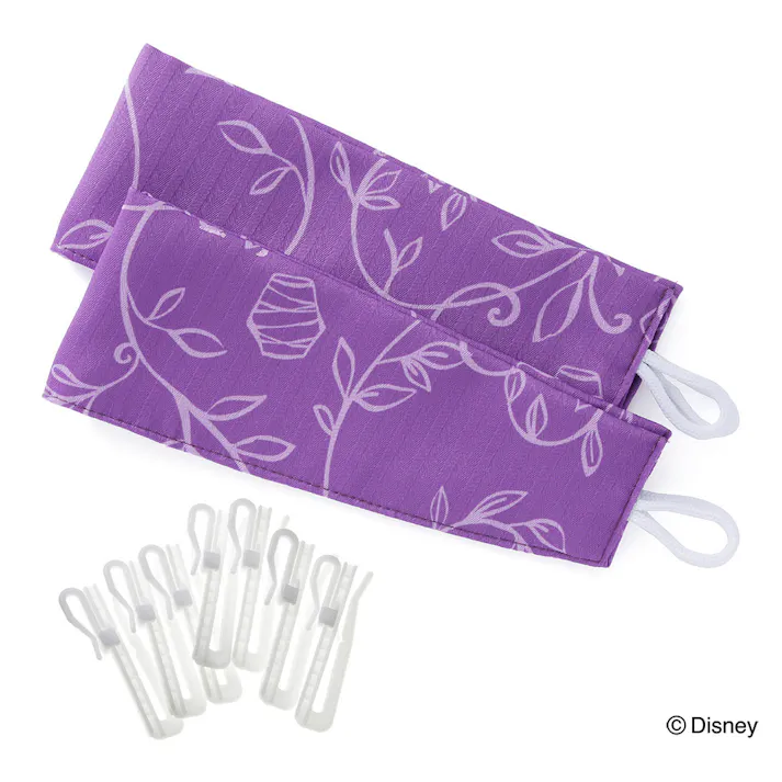 ディズニー カーテン ラプンツェル 100×230cm 2枚組 洗濯OK 形状記憶 遮光99.93% 裏地付き タッセル付き【別送品】