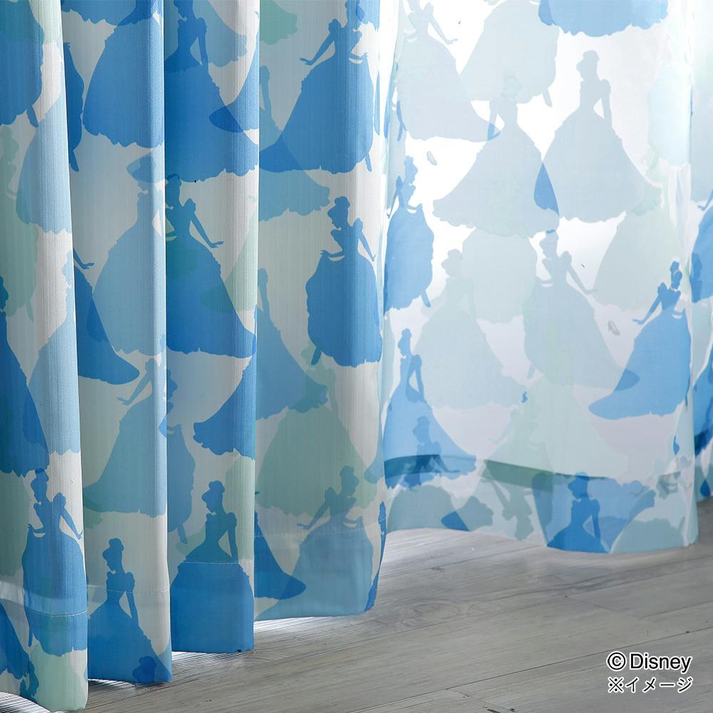 ディズニー カーテン シンデレラ 100×200cm 2枚組 洗濯OK 形状記憶