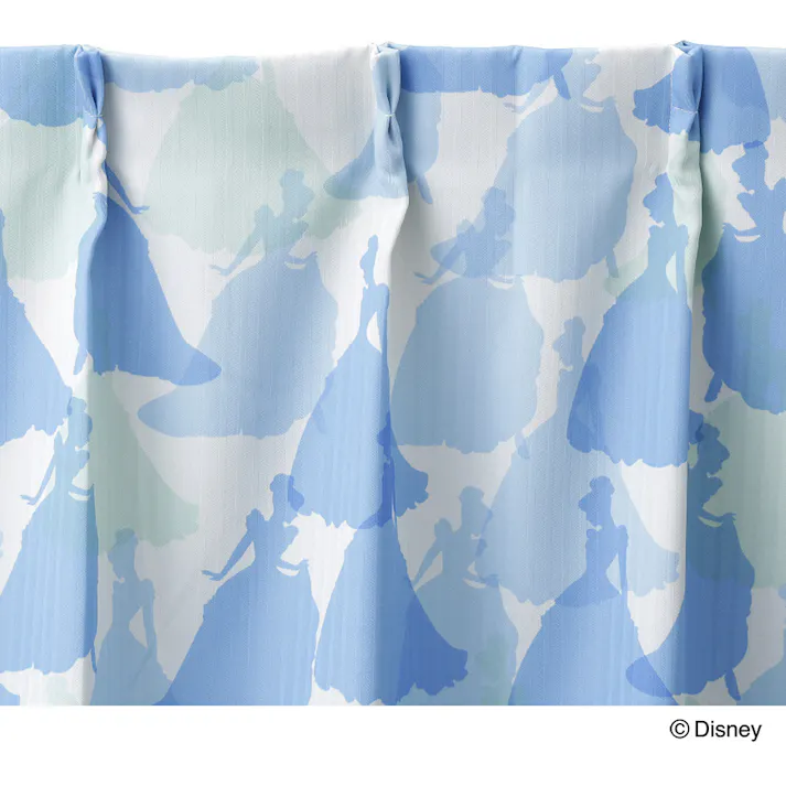 ディズニー カーテン シンデレラ 100×230cm 2枚組 洗濯OK 形状記憶 遮光99.67% 裏地付き タッセル付き【別送品】