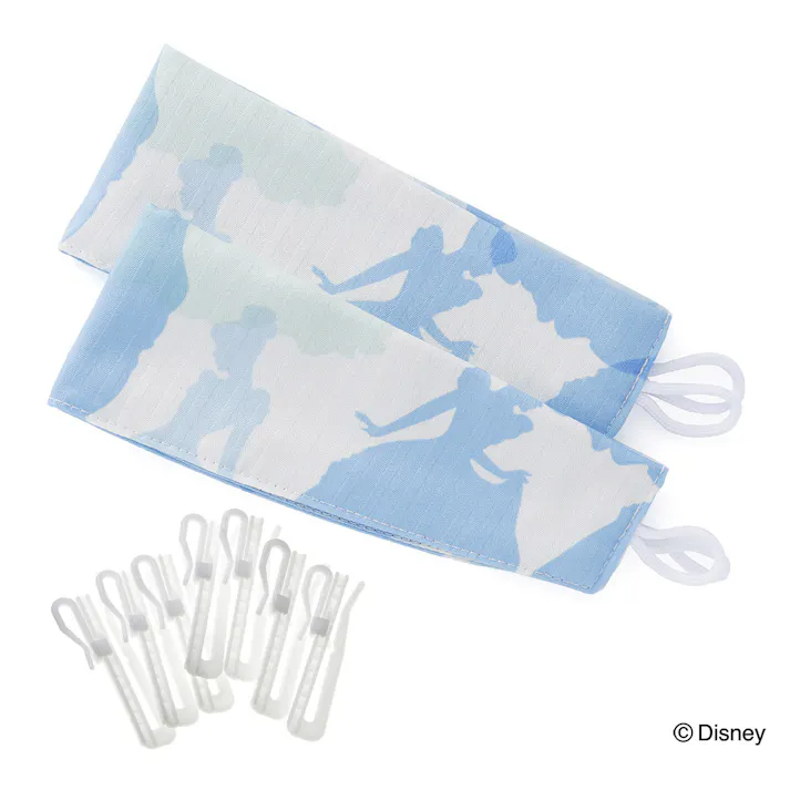 ディズニー カーテン シンデレラ 100×230cm 2枚組 洗濯OK 形状記憶 遮光99.67% 裏地付き タッセル付き【別送品】