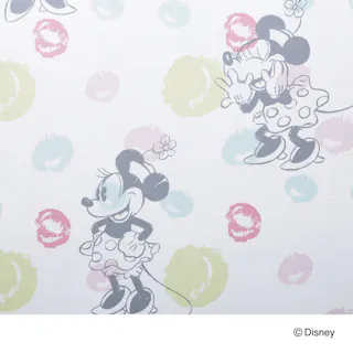 ディズニー レースカーテン ミニーマウス 100×175cm 2枚組 洗濯OK【別送品】