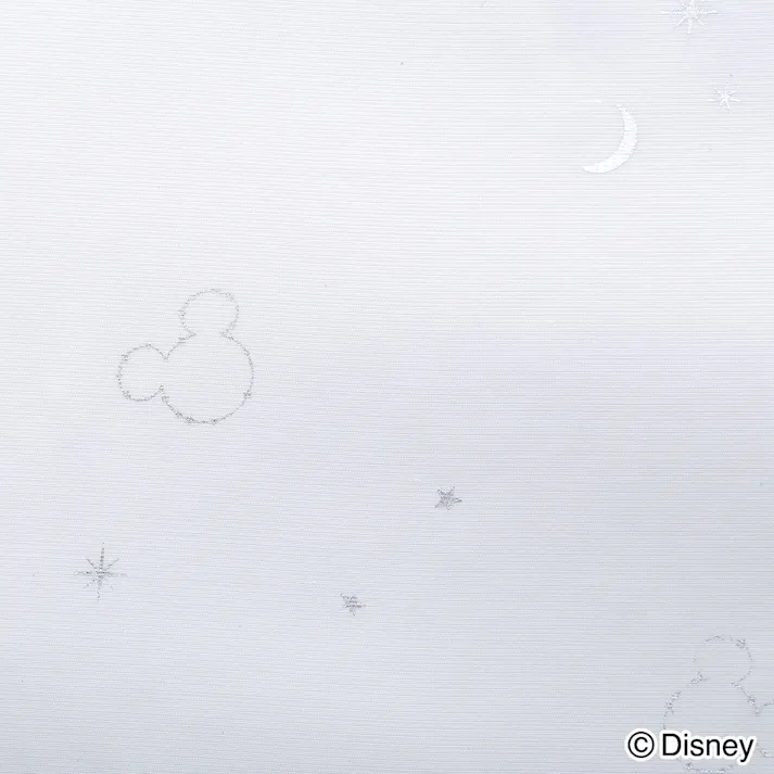 ディズニー レースカーテン ミッキーマウス ブラック 100×208cm 2枚組 洗濯OK【別送品】