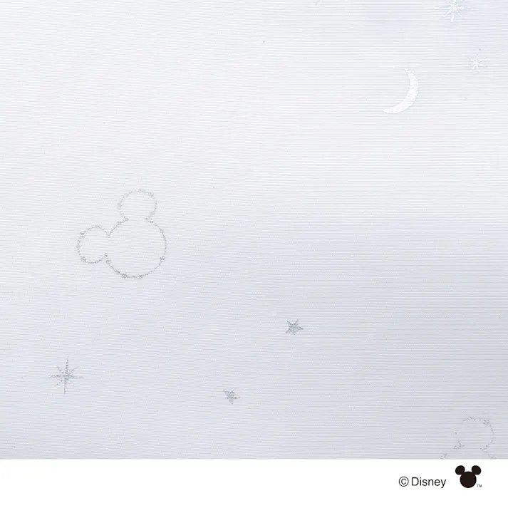 ディズニー レースカーテン ミッキーマウス ブラック 100×228cm 2枚組 洗濯OK【別送品】