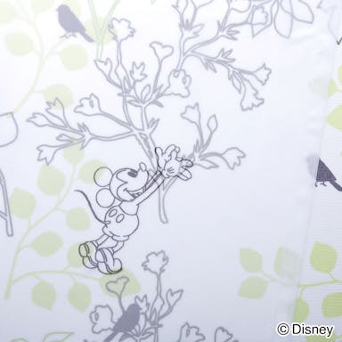 ディズニー レースカーテン ミッキーマウス グリーン 100×108cm 2枚組 洗濯OK UVカット92.6% ミラー加工【別送品】
