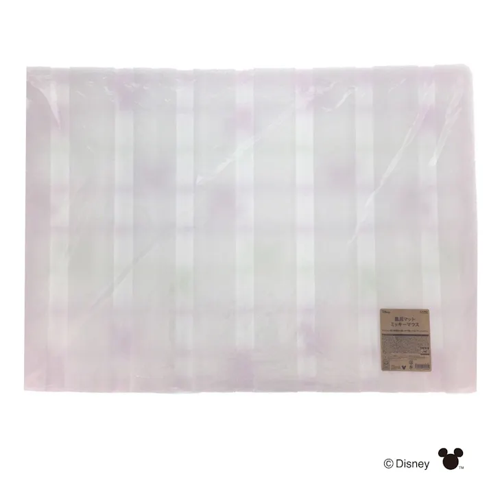 プリント風呂マット ボーダーミッキー 85×60cm