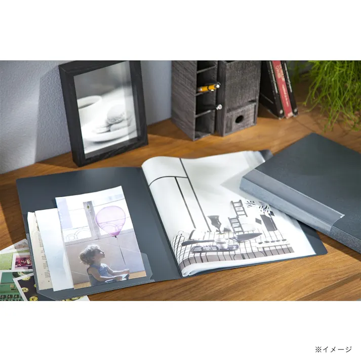 汚れがつきにくいクリアブック A4 40P ブラック
