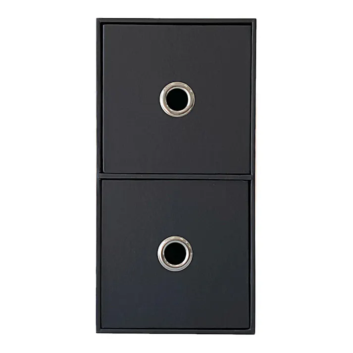 小物収納ケース 2段 ブラック