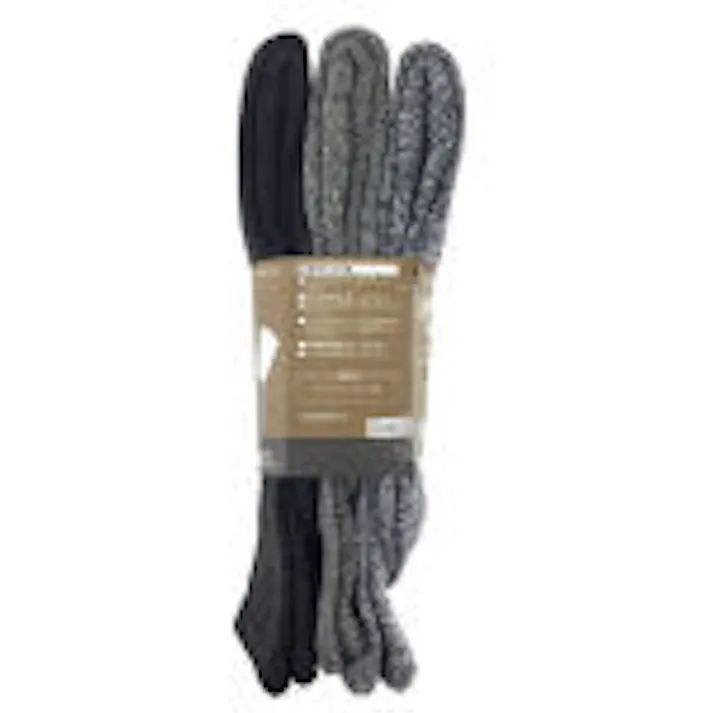 カインズ 紳士パイルソックス クルー丈 3足組 杢 25-27cm