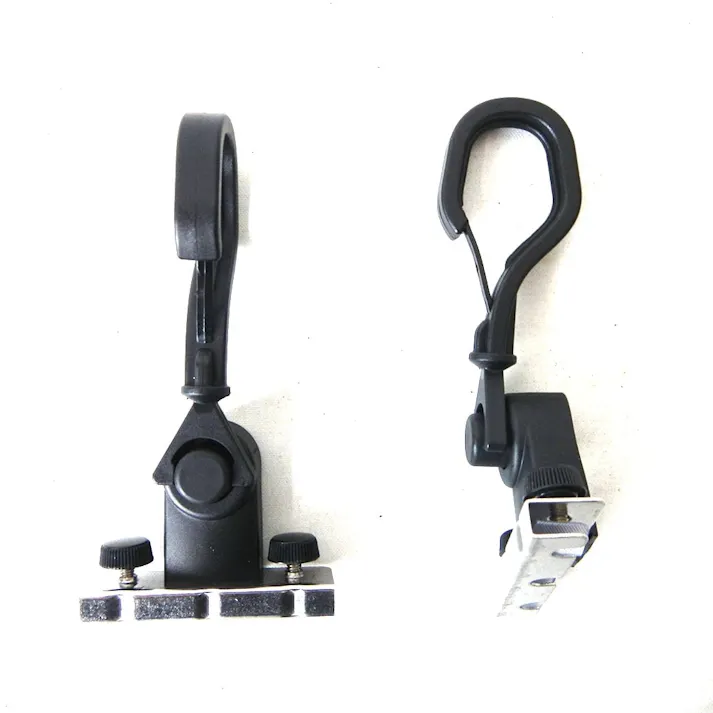 外れにくいフック ネジ留め 2個入 タープ用フック サンシェード用フック サッシ枠差し込み フック構造 耐荷重2kg 日除け