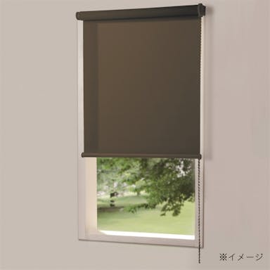 チェーン式 ロールスクリーン ブラウン 60×180cm