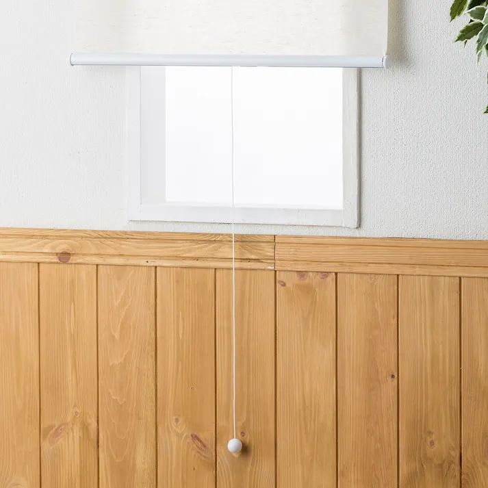 麻混プルコード式 ロールスクリーン アイボリー 180×220cm(販売終了)