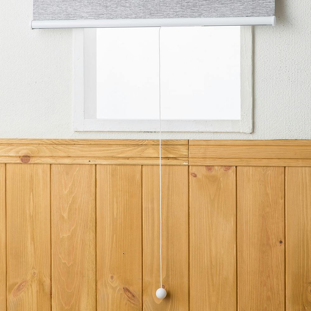 CAINZ 遮光 ロールスクリーン プルコード式 90×220cm グレー 2本 遮光プルコード式 ロールスクリーン グレー 90×220cm | カーテン