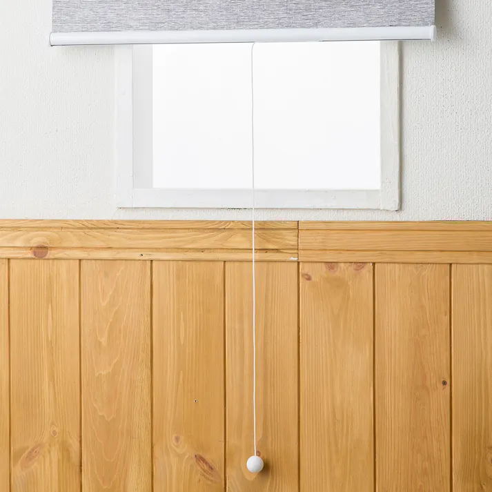 遮光プルコード式 ロールスクリーン グレー 180×220cm(販売終了)