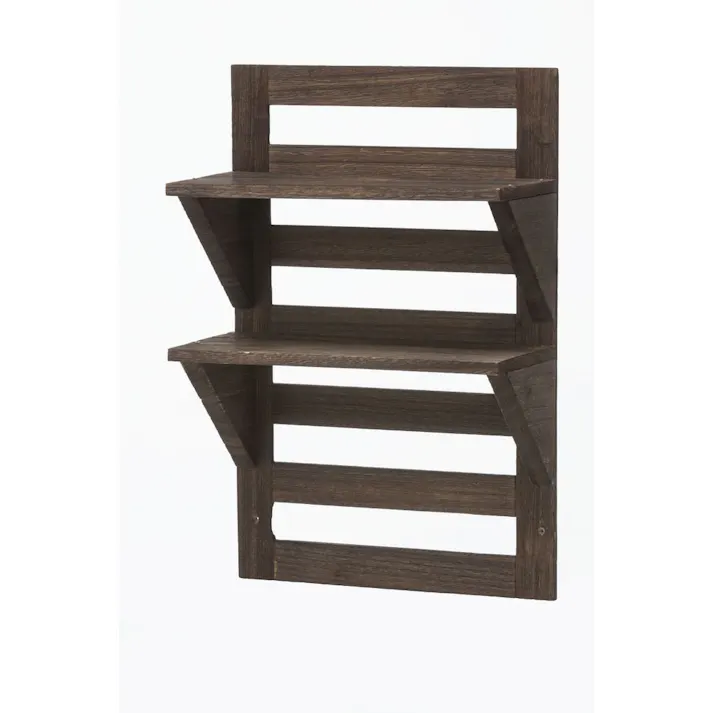 カインズ Kumimoku 木製棚セット ラダー 2段 ブラウン 30×45cm