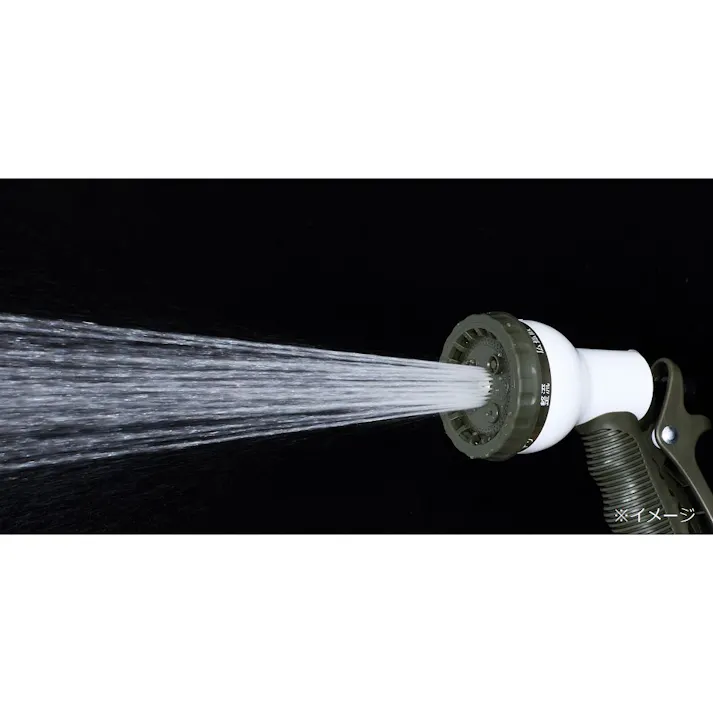 カインズ 散水ノズル 水形7パターン ストレート ジェット シャワー キリ 整流 広拡散 横拡散 水量強弱調節 外径20mmまで 内径12mm~15mm