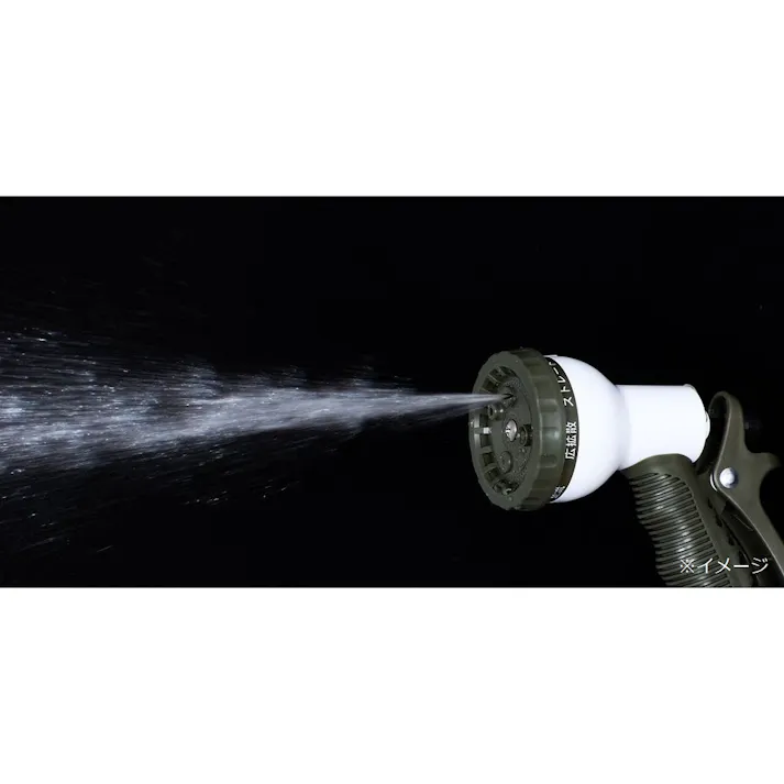 カインズ 散水ノズル 水形7パターン ストレート ジェット シャワー キリ 整流 広拡散 横拡散 水量強弱調節 外径20mmまで 内径12mm~15mm