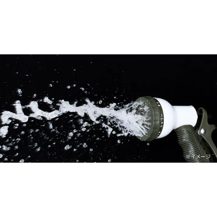 カインズ 散水ノズル 水形7パターン ストレート ジェット シャワー キリ 整流 広拡散 横拡散 水量強弱調節 外径20mmまで 内径12mm~15mm