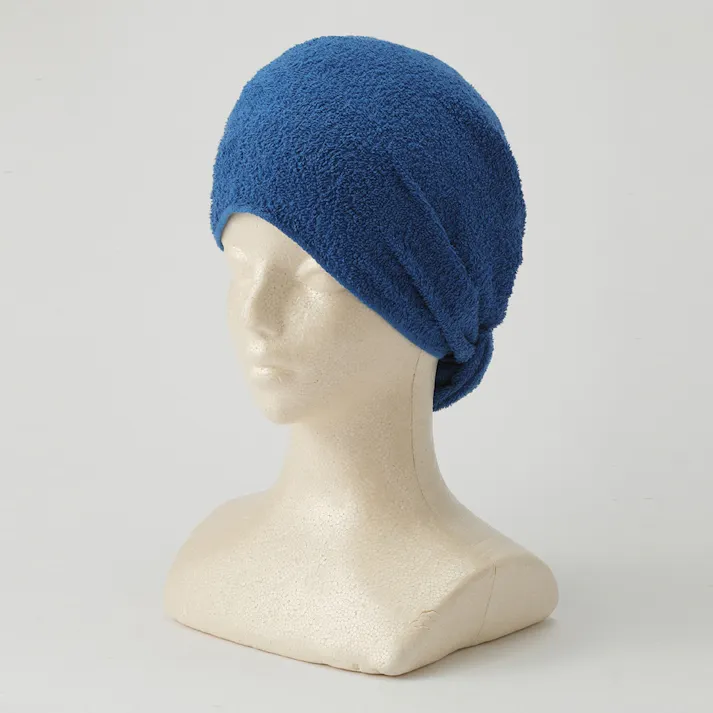 カインズ 頭に巻けるロングタオル 34×100cm ブルー