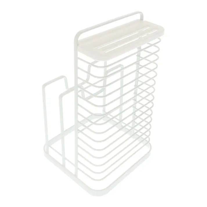 お手入れ簡単 包丁&鍋蓋&まな板スタンド ホワイト