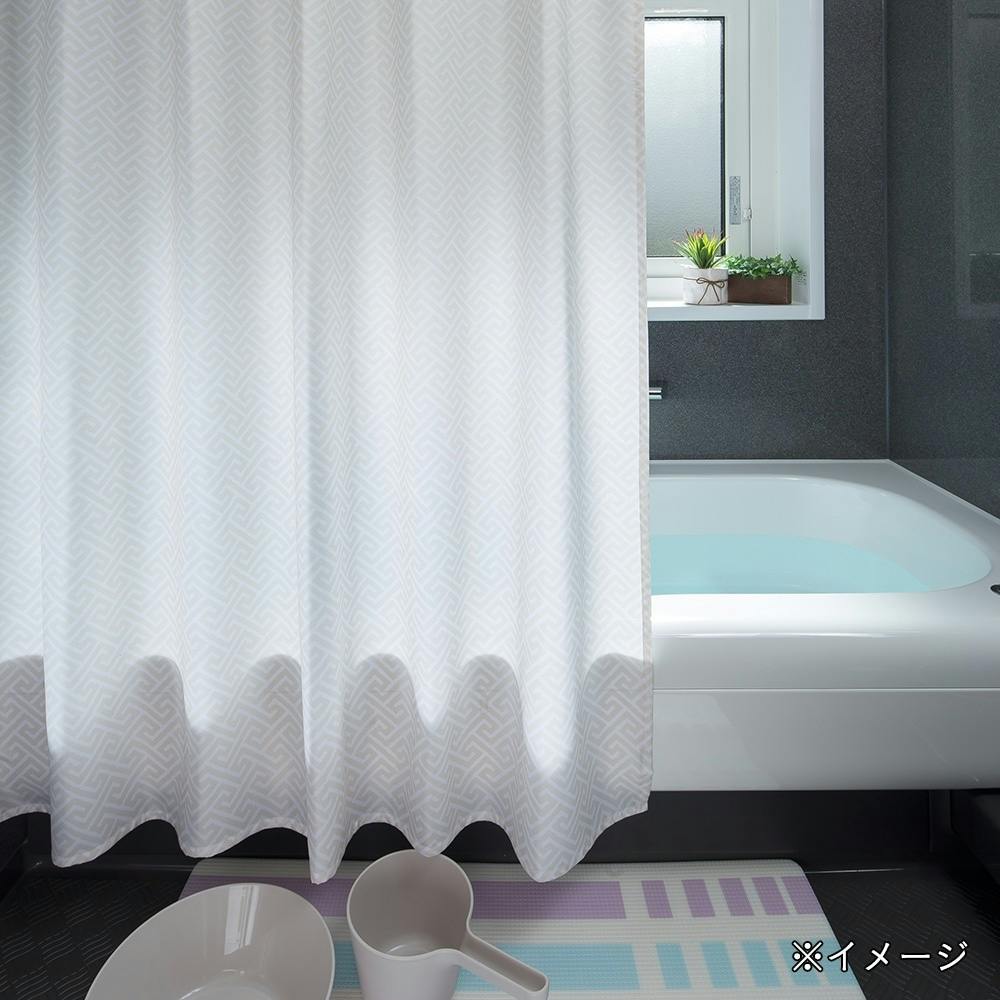 シャワーカーテン 130×150cm グリークキー | お風呂グッズ・トイレ用品