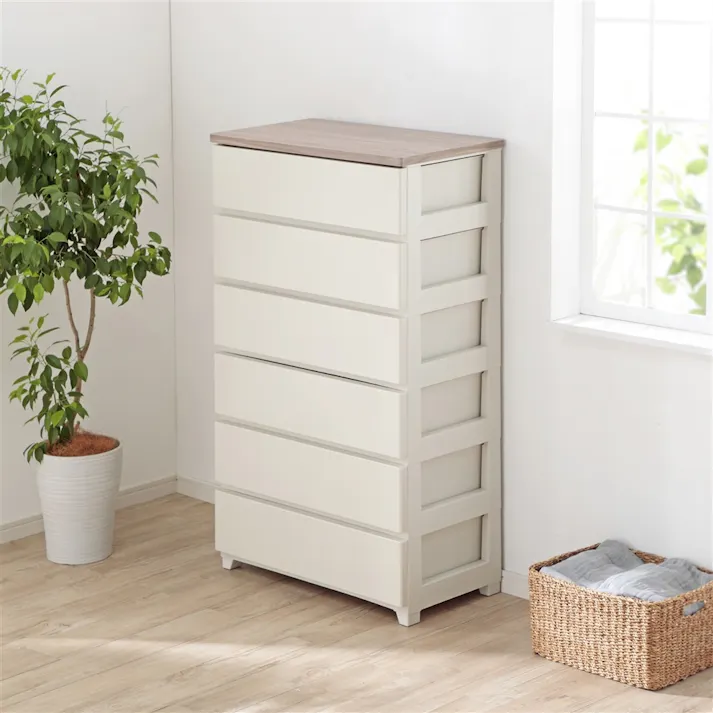 インテリアチェスト ワイド6段【別送品】