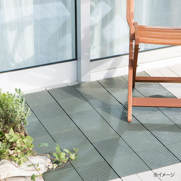 水はけがよいジョイントマット 30×30 カーキ