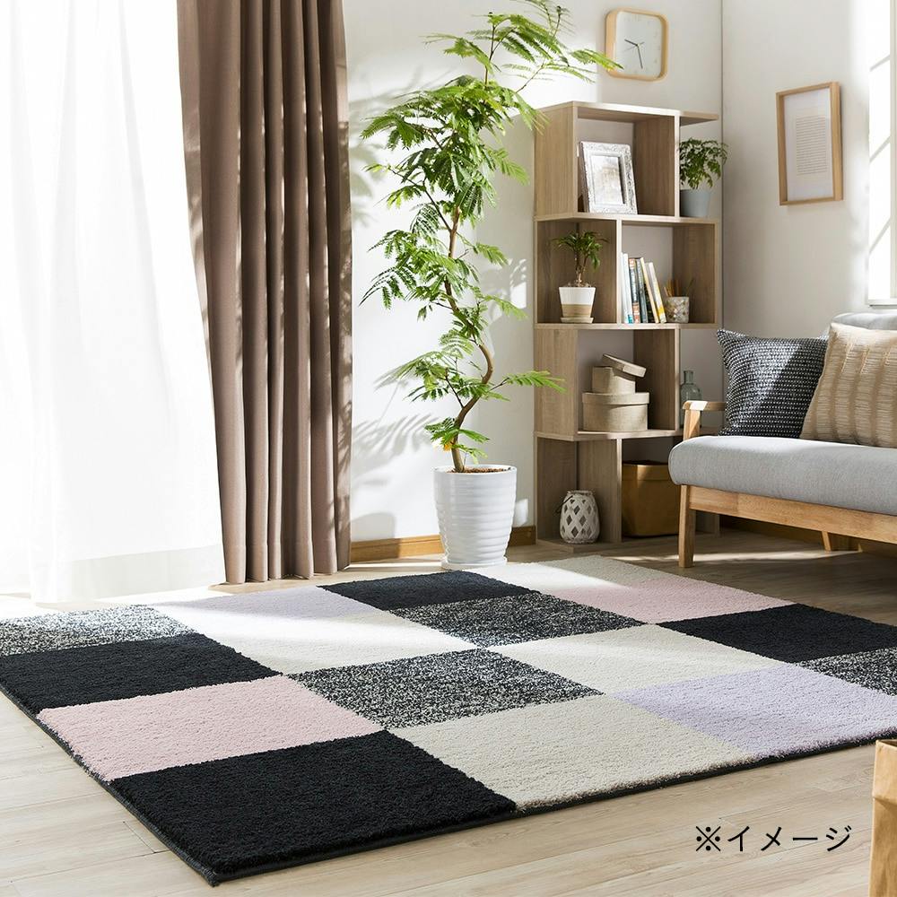 シャギーラグ パウダーグレル 180×220PU/GY(販売終了)