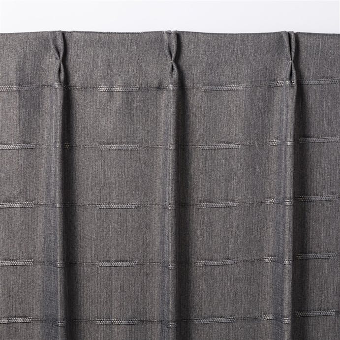 遮光性カーテン シュニーボーダー 100×210cm 4枚組セットカーテン