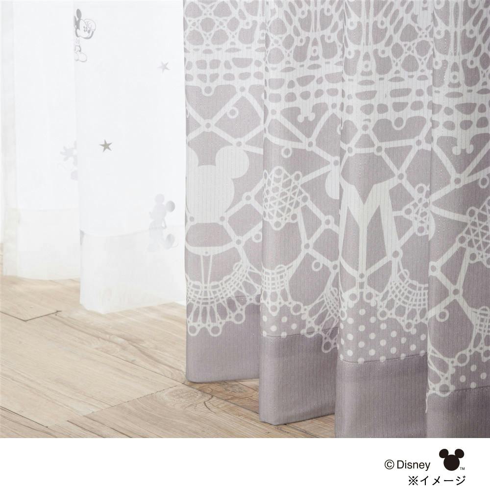 ディズニー 4枚組セットカーテン ミッキーマウス 150×210cm 洗濯OK