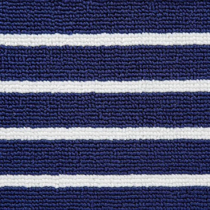 ずれにくい キッチンマット ボーダー ネイビー 45×120cm 洗濯機可 すべり止め加工