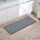 ずれにくい キッチンマット ボーダー ネイビー 45×180cm 洗濯機可 すべり止め加工 (販売終了)