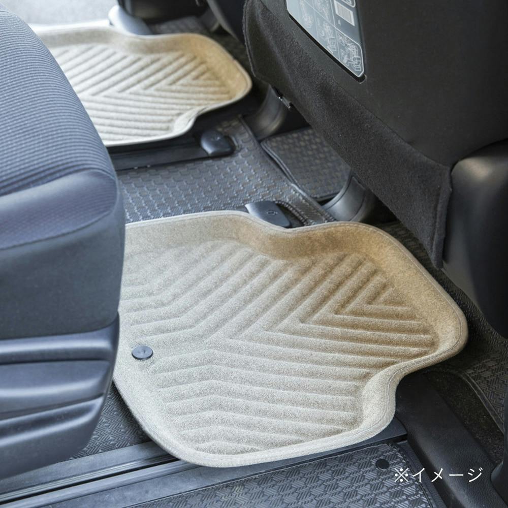 ずれにくい車内用バケットマット リア用 ベージュ | カー用品・バイク