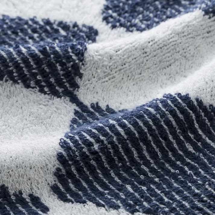 ふんわり ハンドタオル 2枚組み チェッカーネイビー(販売終了)