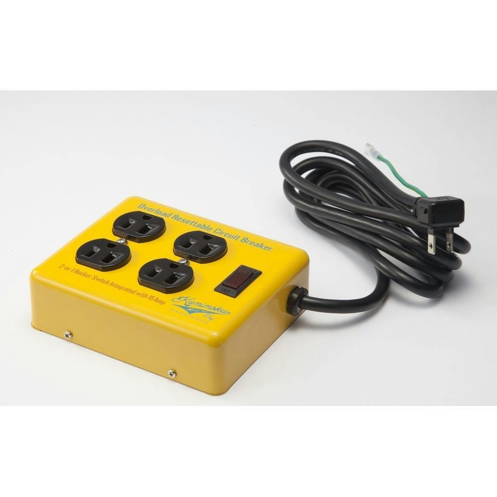 カインズ Kumimoku スチールACタップ 4個口 イエロー | AVパーツ