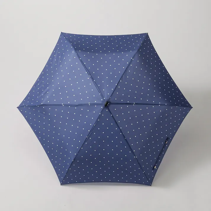 撥水折りたたみ傘 58cm ドット ネイビー(販売終了)