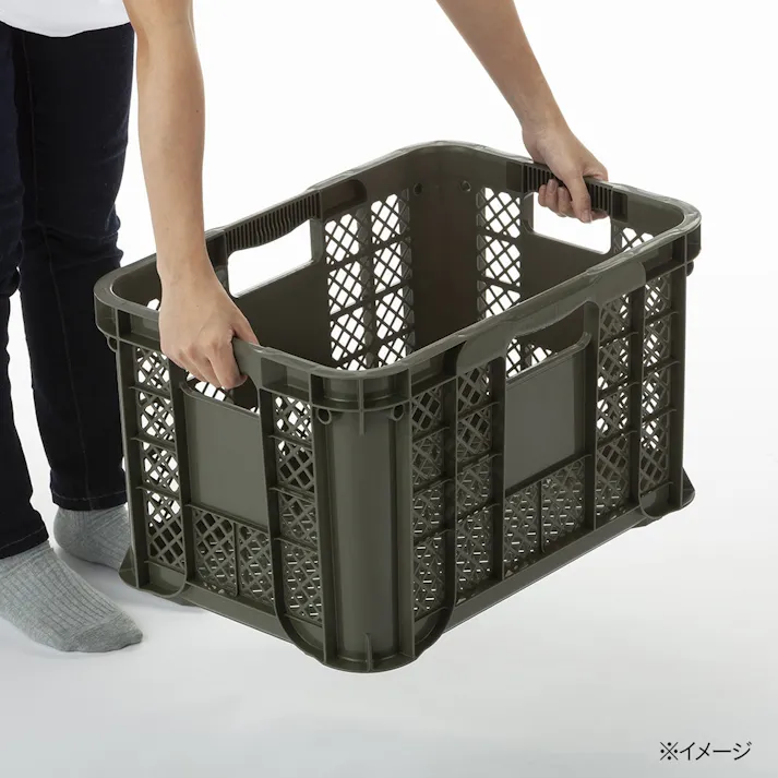 カインズ 取っ手が持ちやすいコンテナ ダークグリーン
