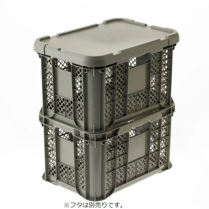 カインズ 取っ手が持ちやすいコンテナ ダークグリーン