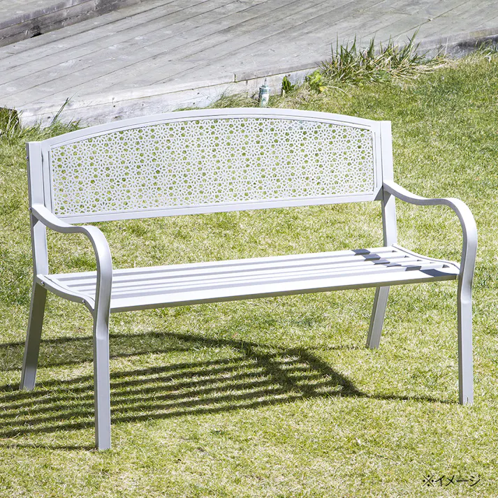 カインズ アイアンベンチ グレー