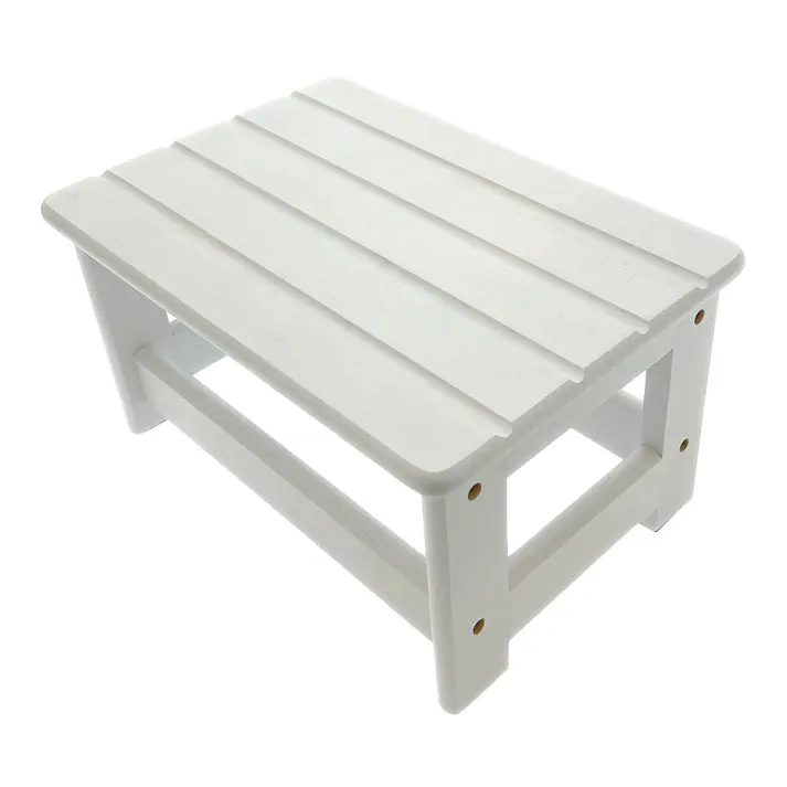 ラバーウッド踏み台 S ホワイト 32×22×17cm