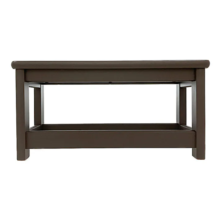 ラバーウッド踏み台 L ブラウン 44×22×22cm