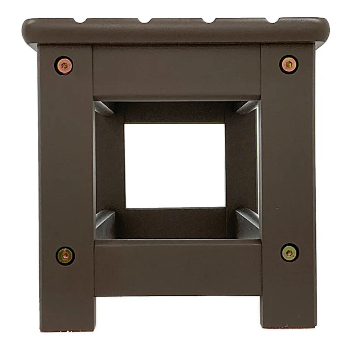 ラバーウッド踏み台 L ブラウン 44×22×22cm