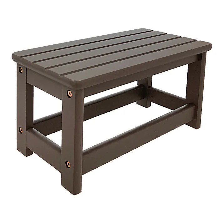 ラバーウッド踏み台 L ブラウン 44×22×22cm