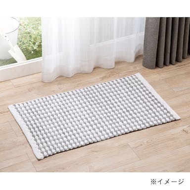 Sインド綿マット ヴェントスグラウ 50×80(販売終了)