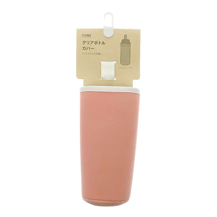 クリアボトルカバー ピンク