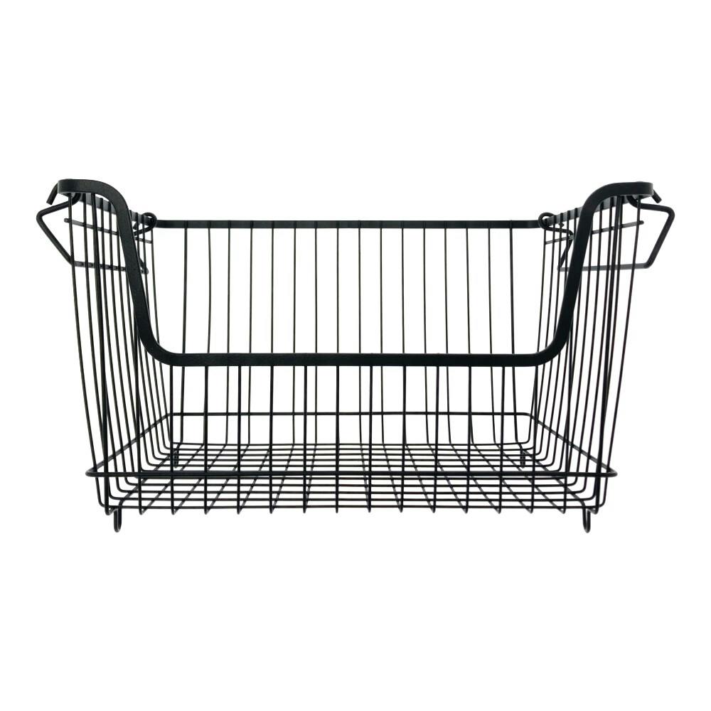 積み重ねバスケット L ブラック | キッチン収納 通販 | ホームセンター