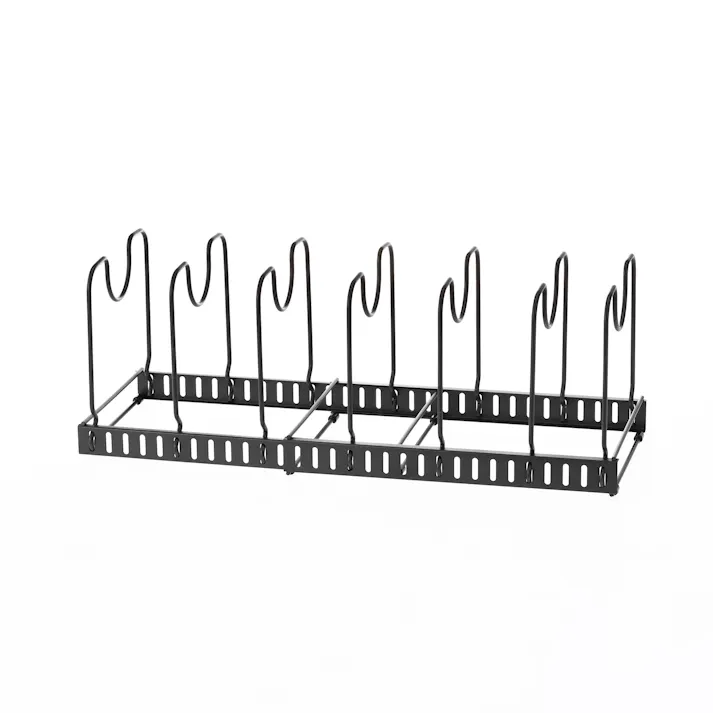 鍋・フライパン・ふた スタンド 分離式 ブラック