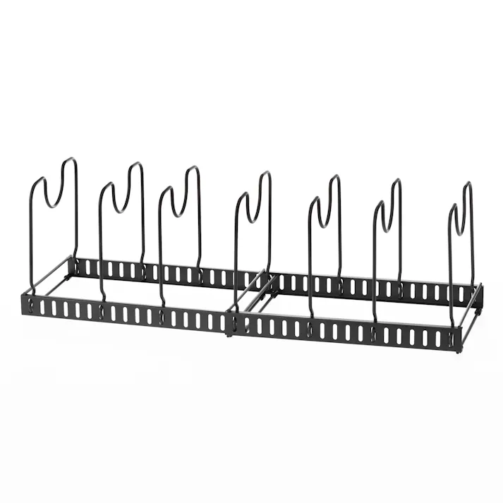 鍋・フライパン・ふた スタンド 分離式 ブラック