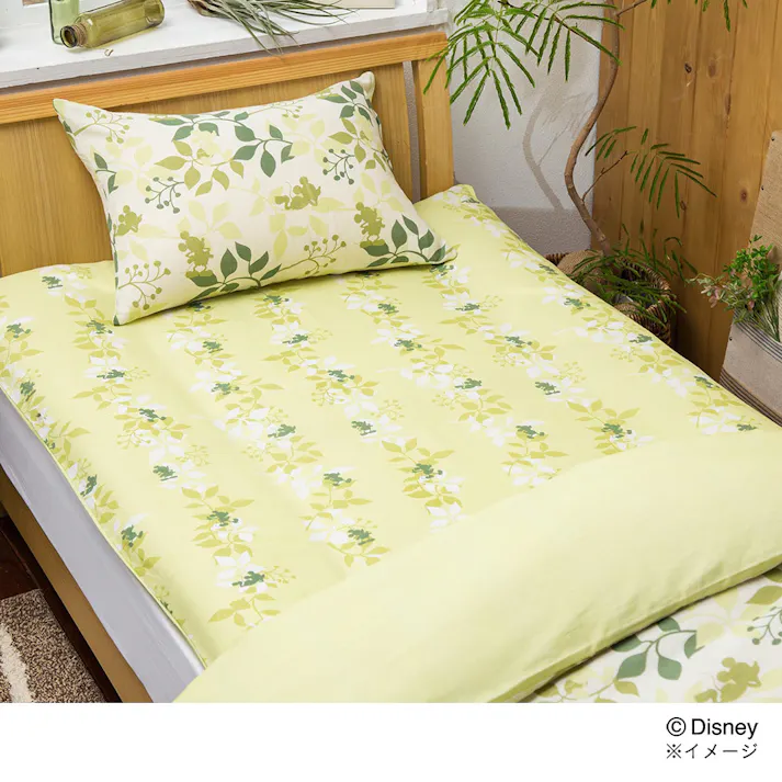 敷布団カバー リーフミッキー シングル 105×215cm※カバーのみ