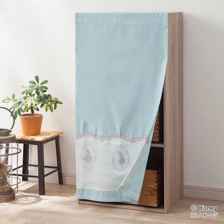 ボックス用カーテン 不思議の国のアリス ブルー 44×87cm