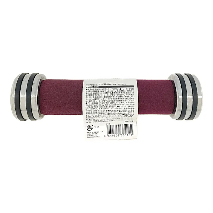 カインズ クロムメッキ鉄アレイ ダークレッド 1kg CTA-1018DRD